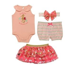 Baby Starters sz 3 months Seahorse 4 piece set new with tags infant WK7